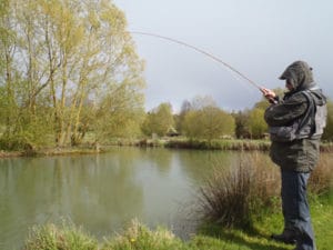 Pêche canne en bambou