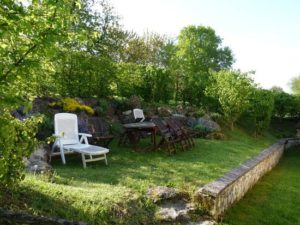 Terrasse du gîte Moulin de Gémages