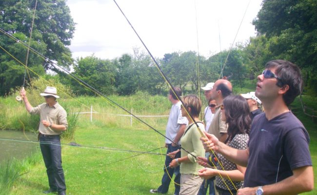 Cours de lancer de canne à mouche